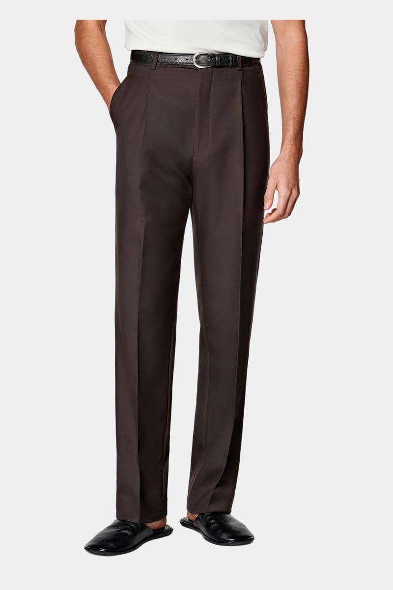 Dark Brown Wide Leg Pants - Styled 2