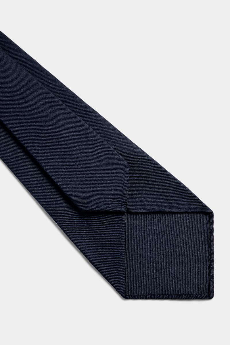 Navy 7 Fold Tie - Styled