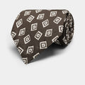Dark Brown Graphic Tie - Main