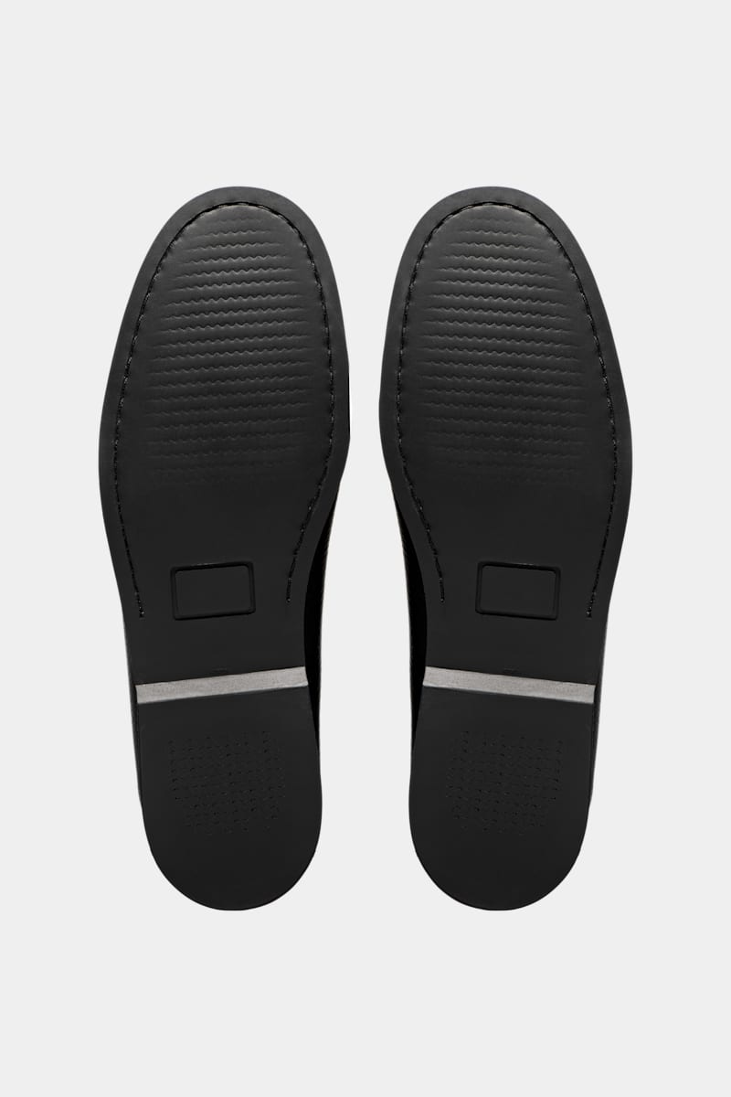 Black Deer Leather Loafer - Back