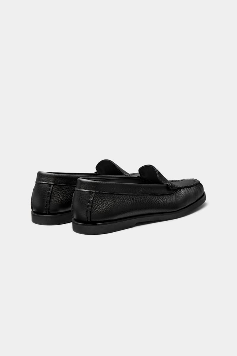 Black Deer Leather Loafer - Sole