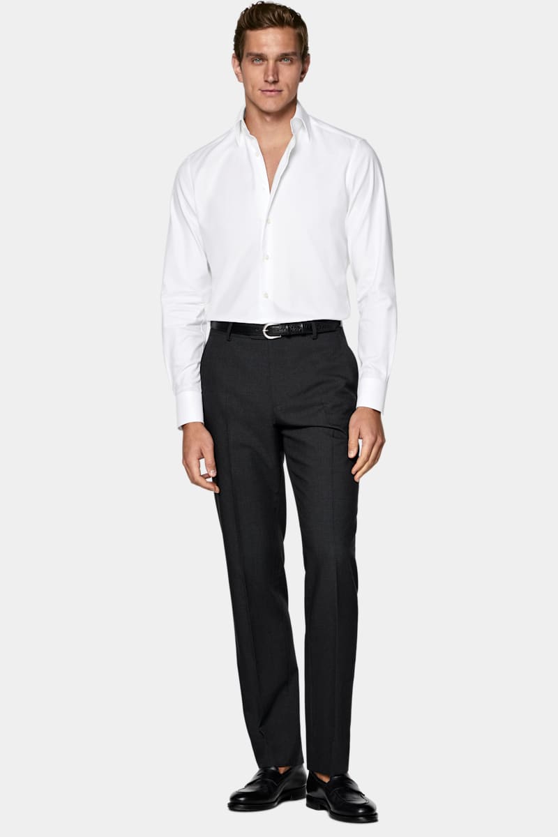 White Classic Collar Shirt - Front