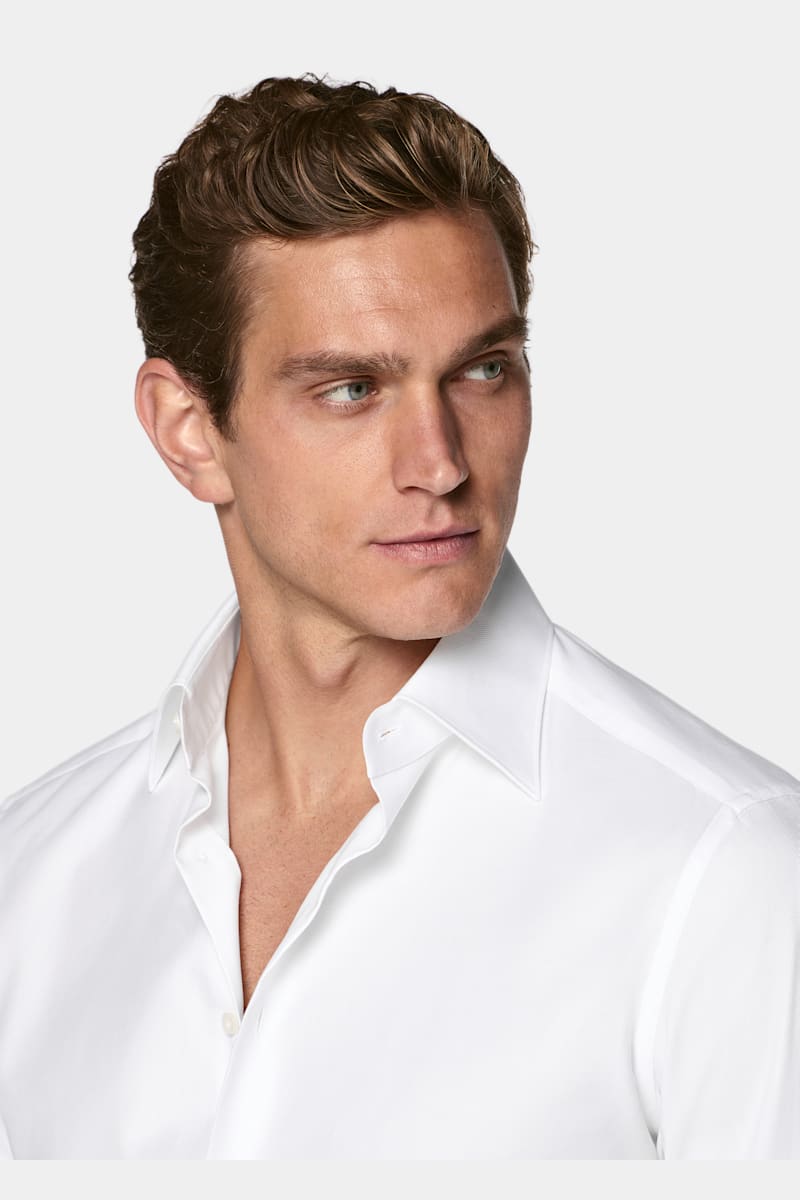 White Classic Collar Shirt - Styled 1