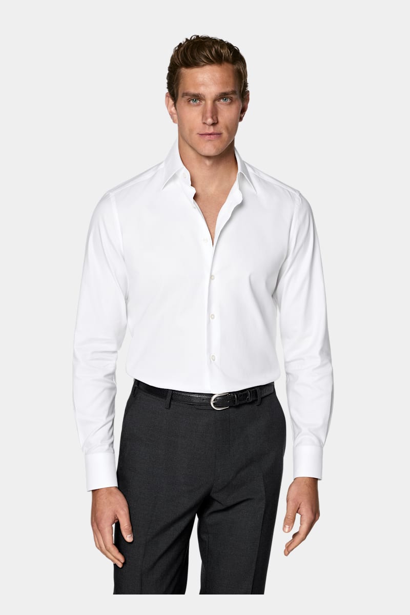 White Classic Collar Shirt - Styled 2