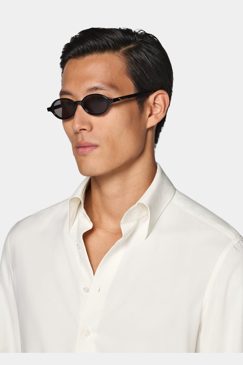 Off-White Silk Shirt - Styled 1