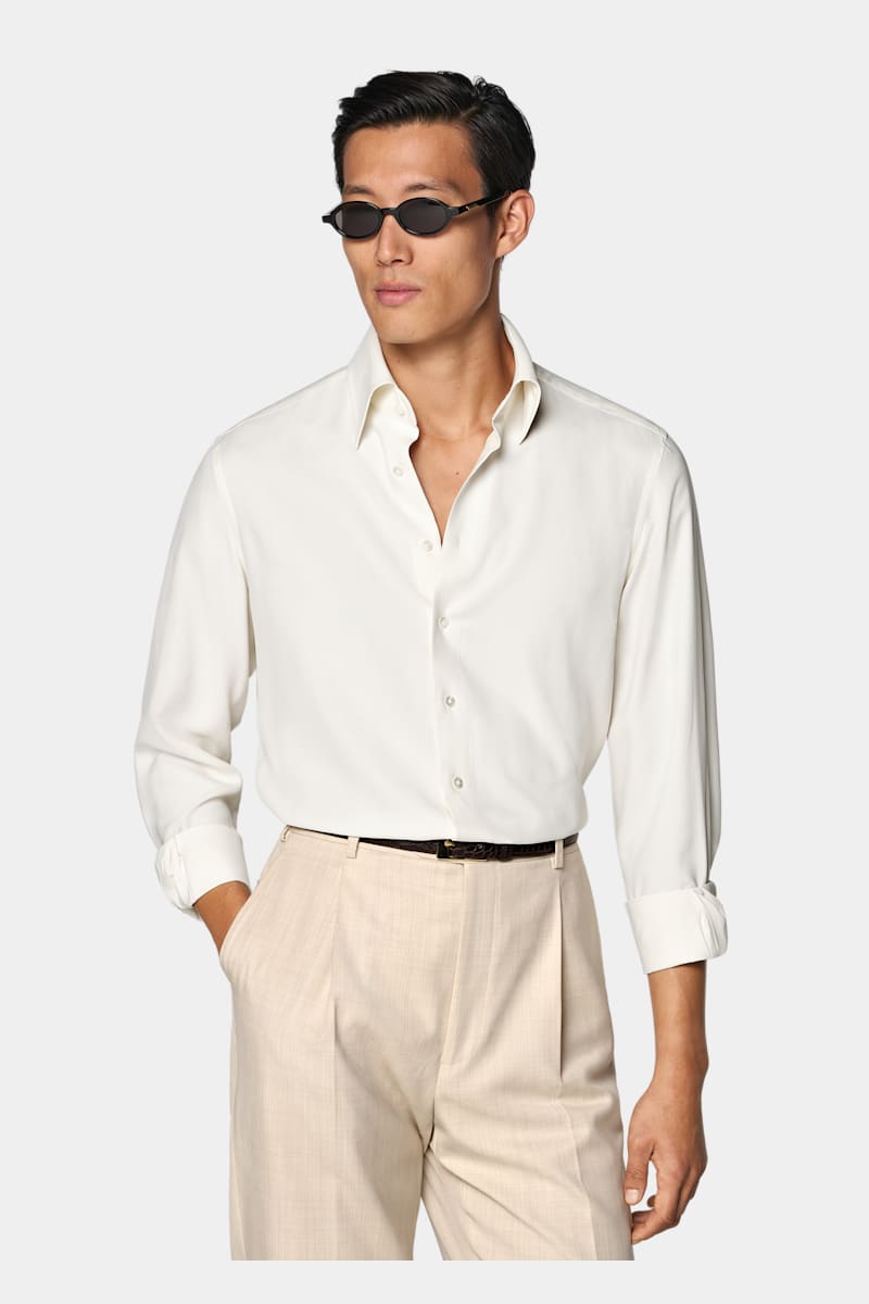 Off-White Silk Shirt - Styled 2