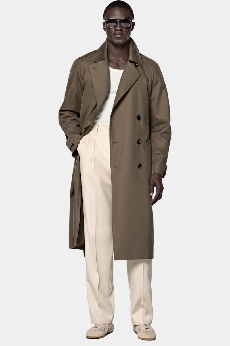 Mid Green Trench Coat