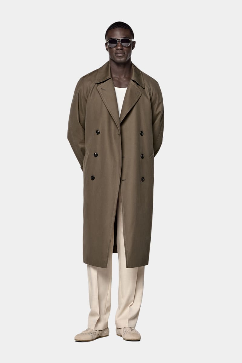 Green Trench Coat - Back
