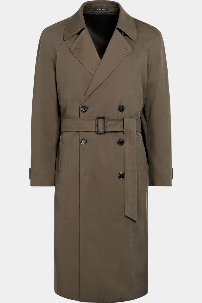 Green Trench Coat - Detail