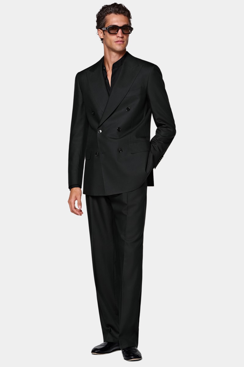 Black Tailored Fit Milano Suit - Front