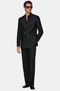 Black Tailored Fit Milano Suit - Front