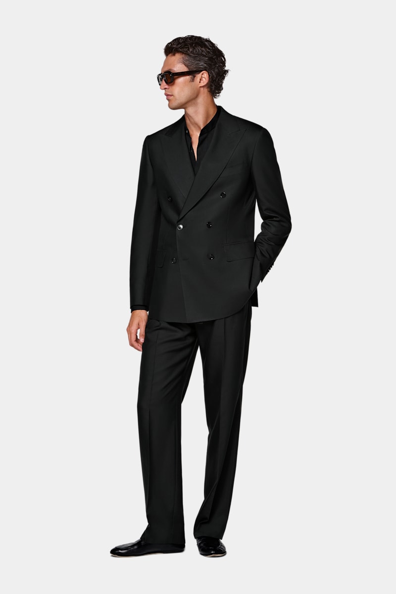 Black Tailored Fit Milano Suit - Styled 4