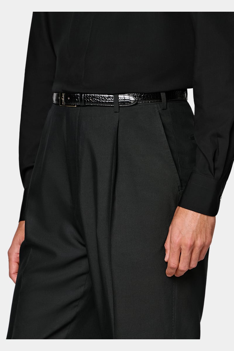 Black Tailored Fit Milano Suit - Detail 2