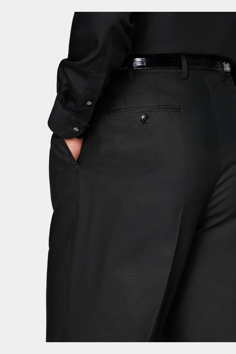 Black Tailored Fit Milano Suit - Detail 4