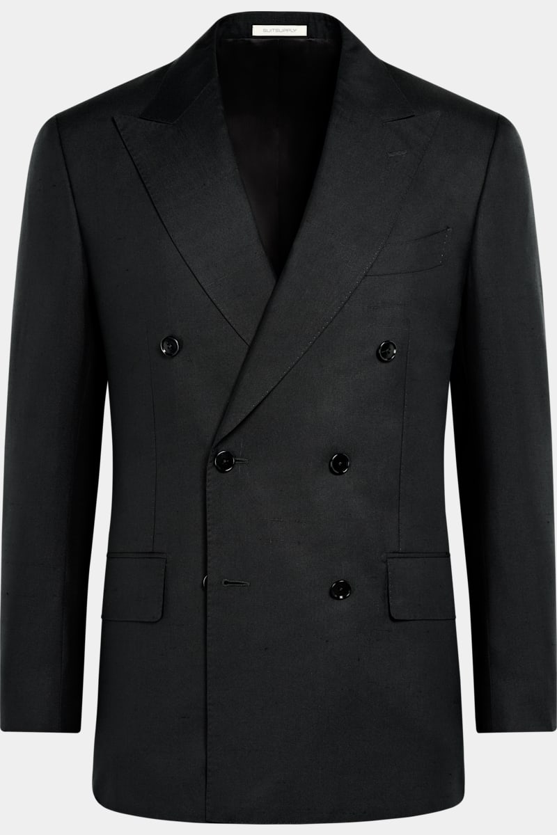 Black Tailored Fit Milano Suit - Flat Detail
