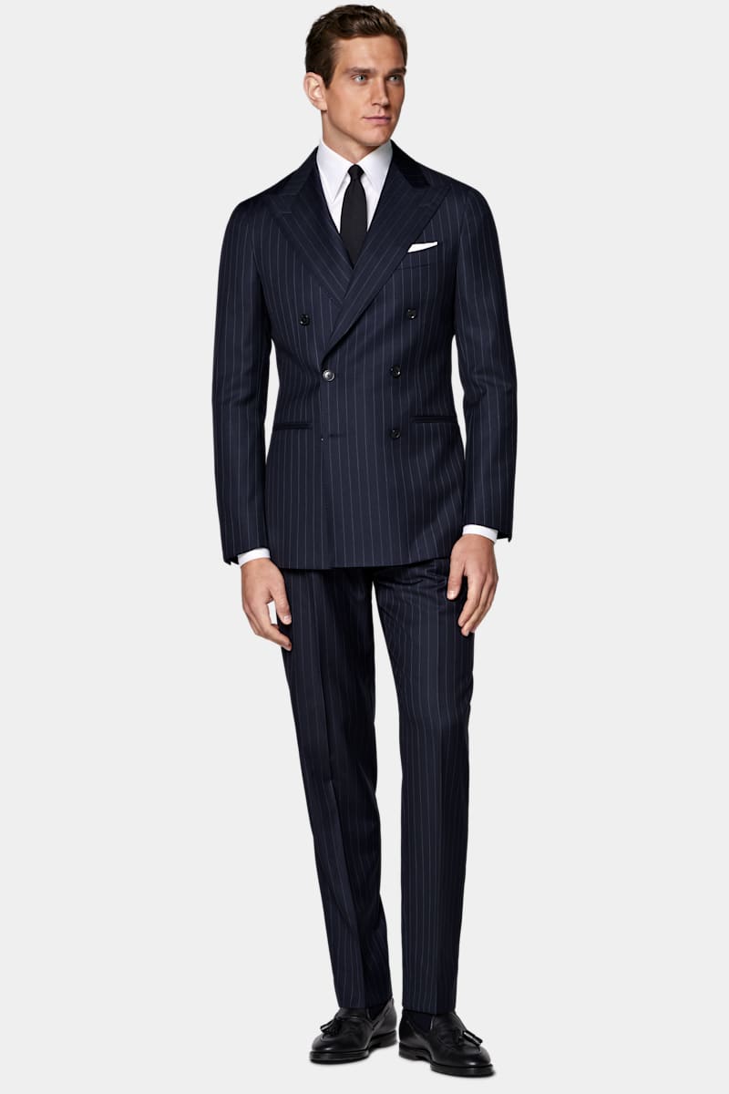 Navy Striped Havana Suit - Front