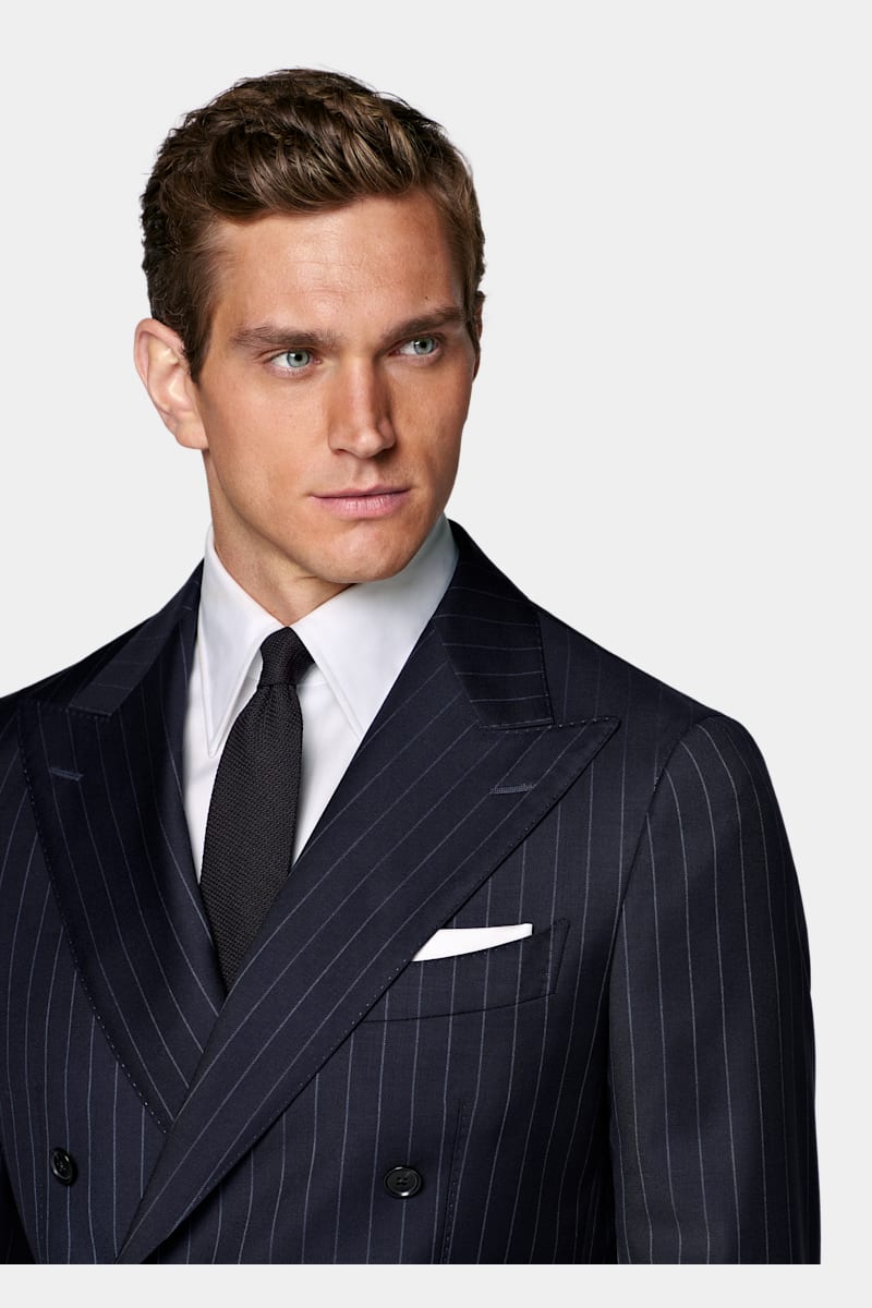 Navy Striped Havana Suit - Styled 1