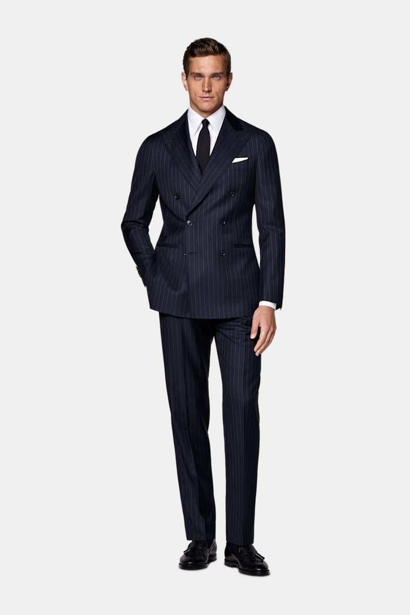 Navy Striped Havana Suit - Styled 4