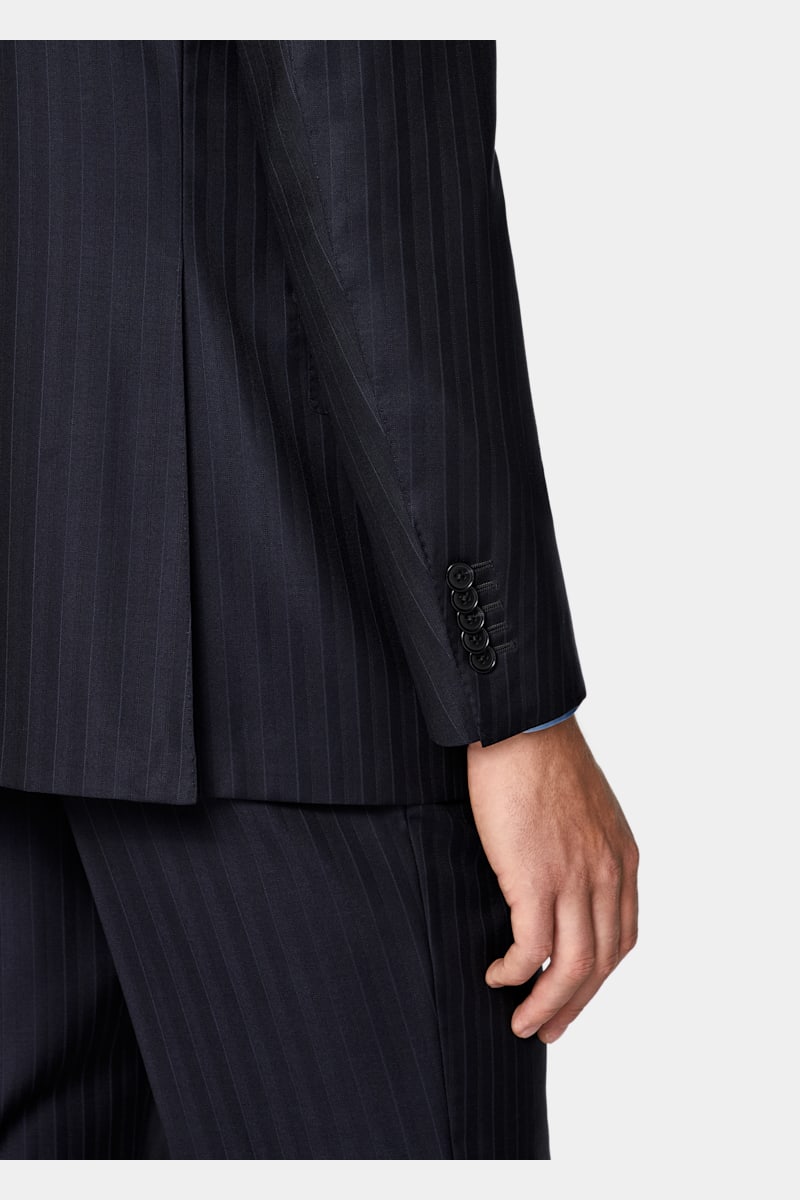Navy Striped Milano Suit - Styled 3