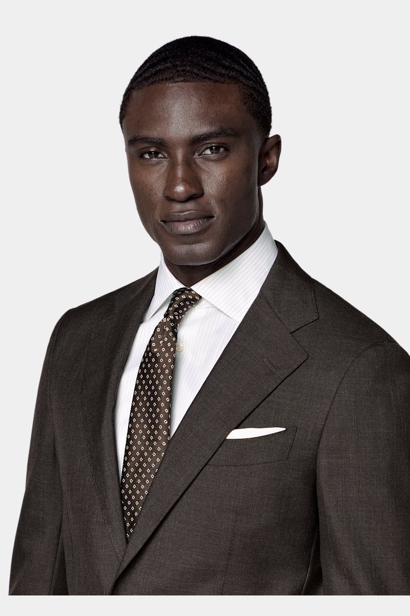 Dark Brown Havana Suit - Styled 1