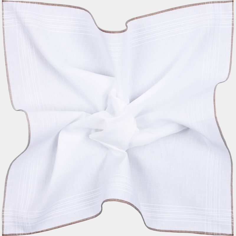 White Pocket Square