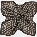 Dark Brown Graphic Pocket Square - Main