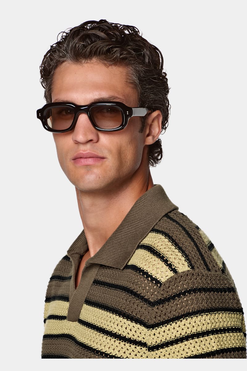Green Crochet Polo - Styled 1