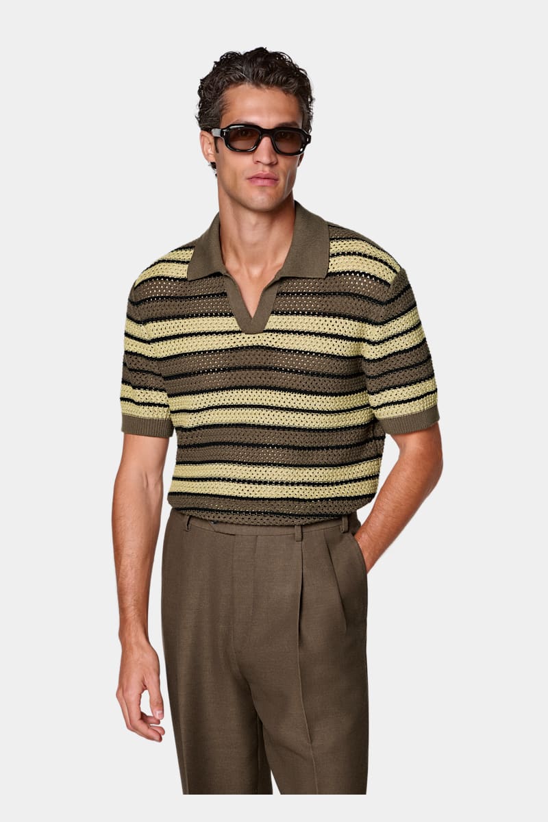 Green Crochet Polo - Styled 2