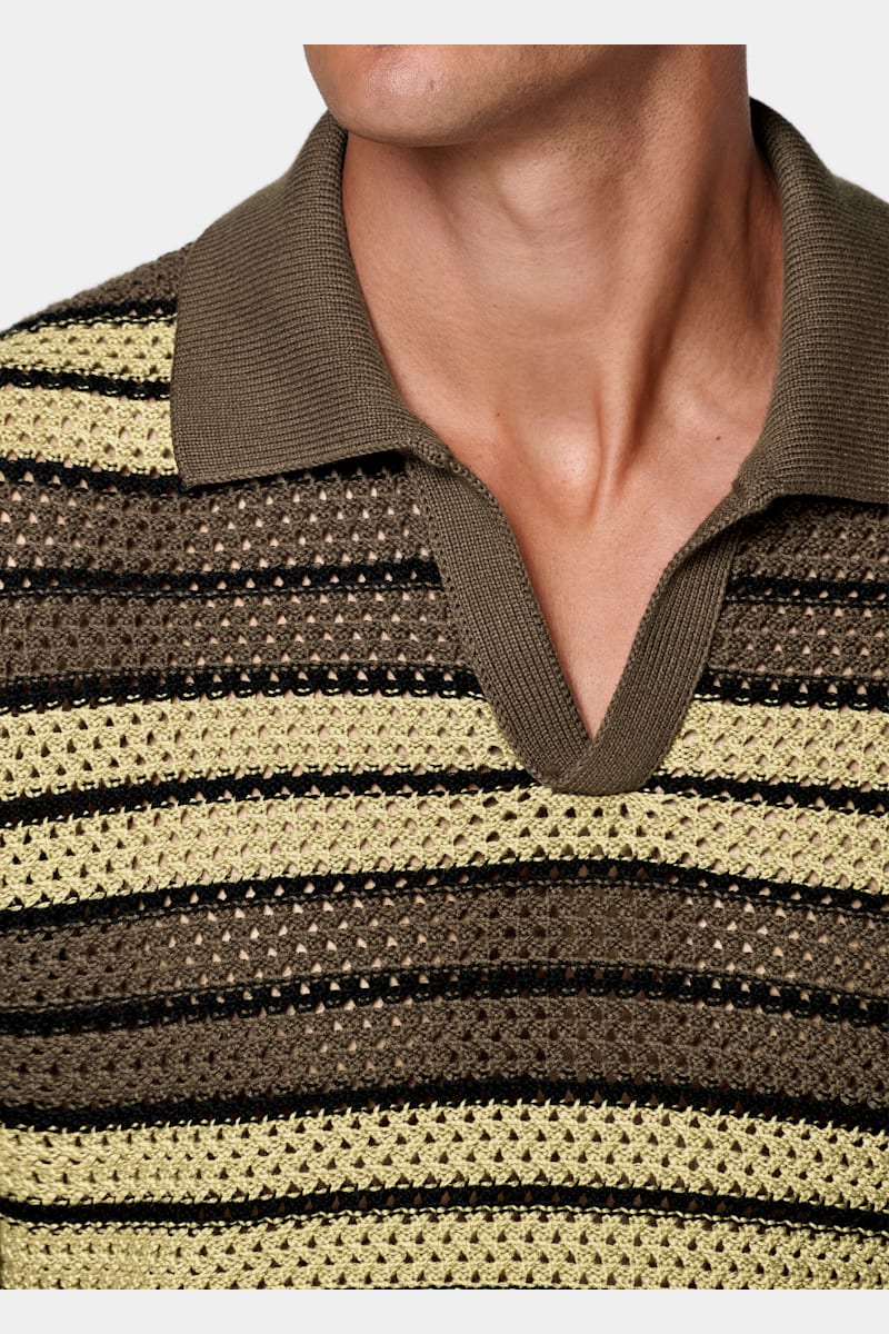 Green Crochet Polo - Styled 3